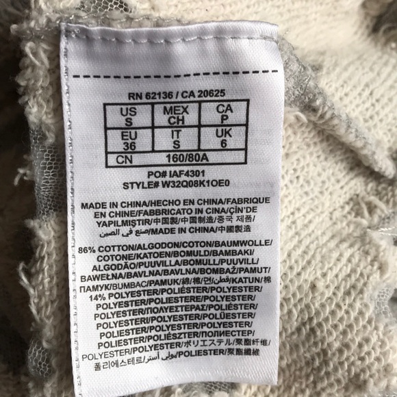 Guess Sheer Crop Sweater Top - Picture 6 of 6